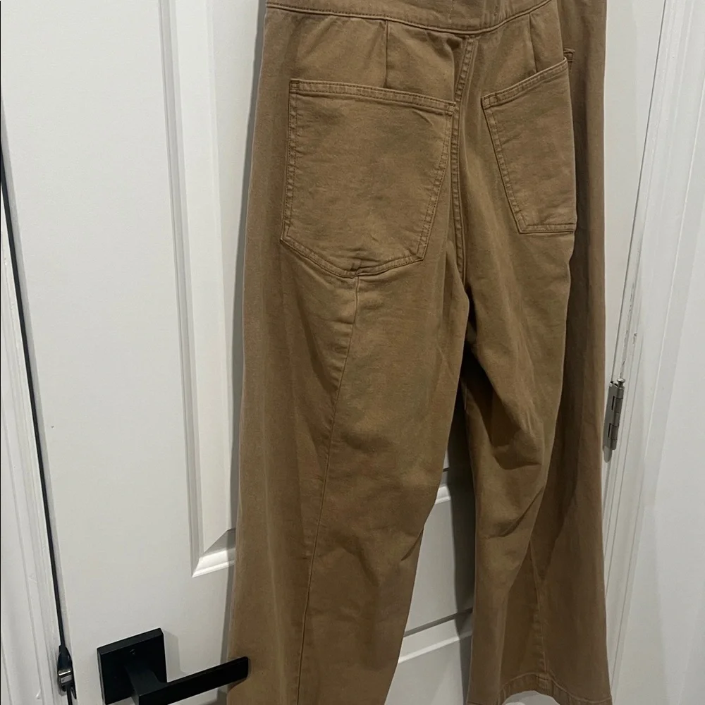Madewell Women's Tan Emmet Wide Leg Crop Pants Size 29 - Picture 6 of 9